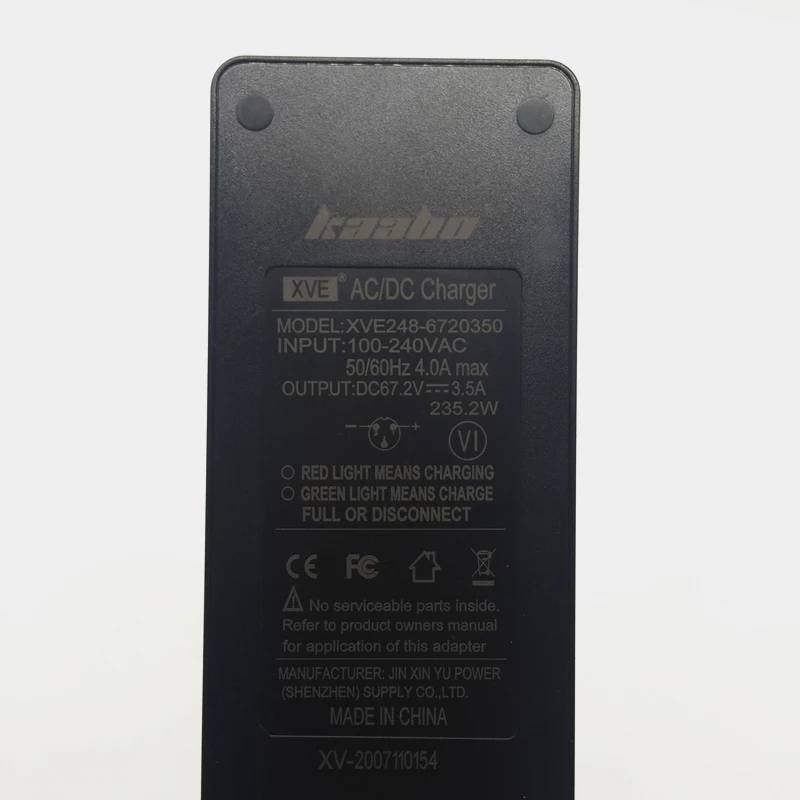 Cargador original Kaabo 60V 4A
