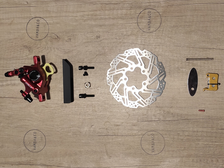 Kit de Frenos Xiaomi M365/1S/Essential (pinza roja)