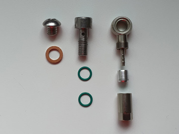 tornillos+banjo cambio shimano m8020