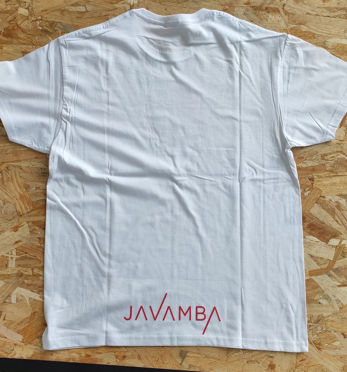 Camiseta Blanca Logo JAVAMBA Rojo