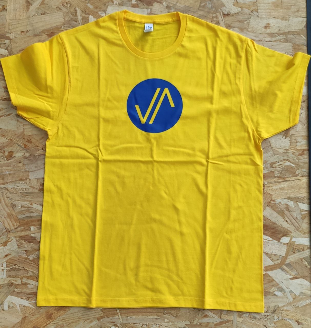 Camiseta Amarilla Logo JAVAMBA Azul Oscuro