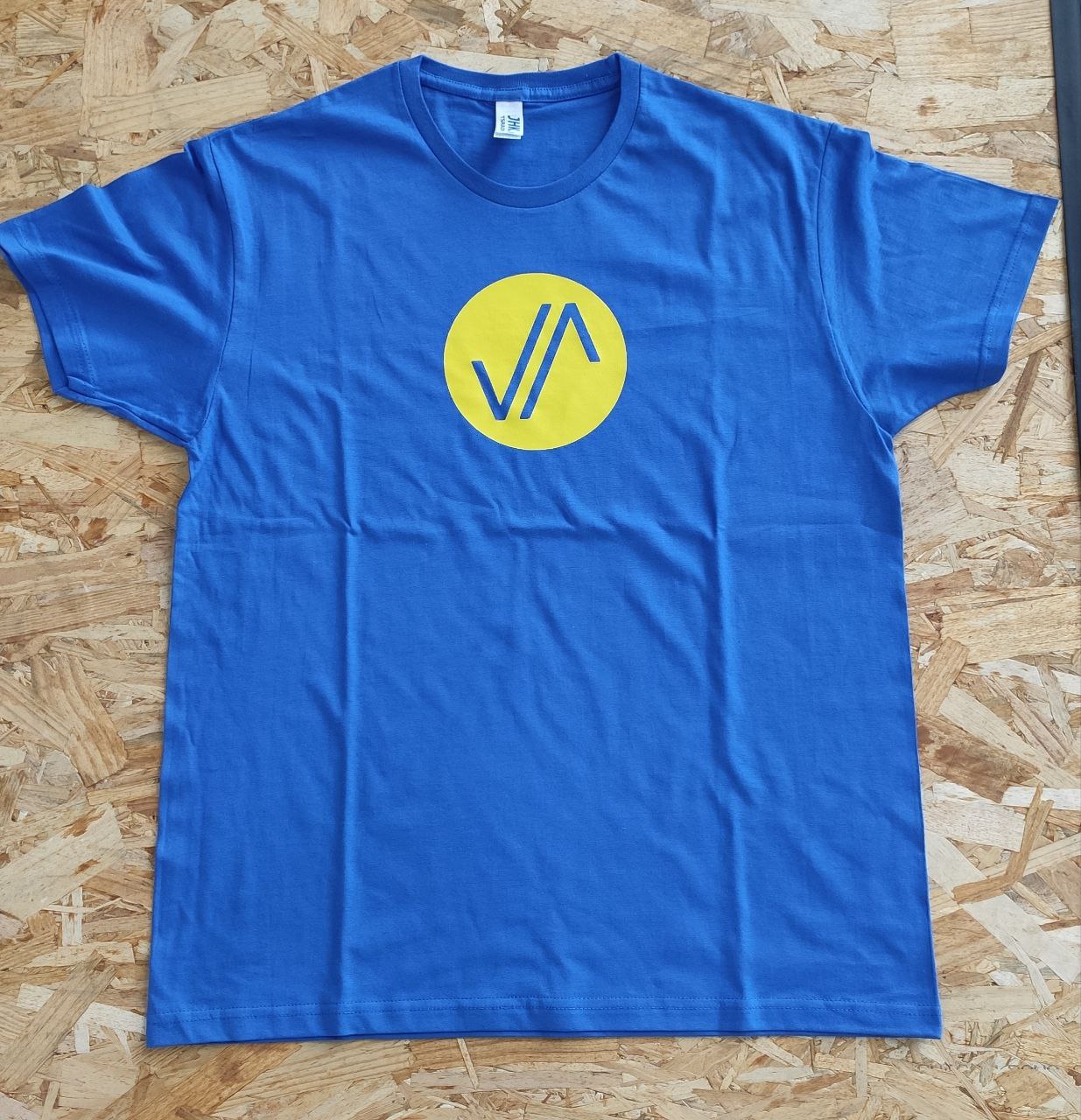 Camiseta Azul Logo JAVAMBA Amarillo