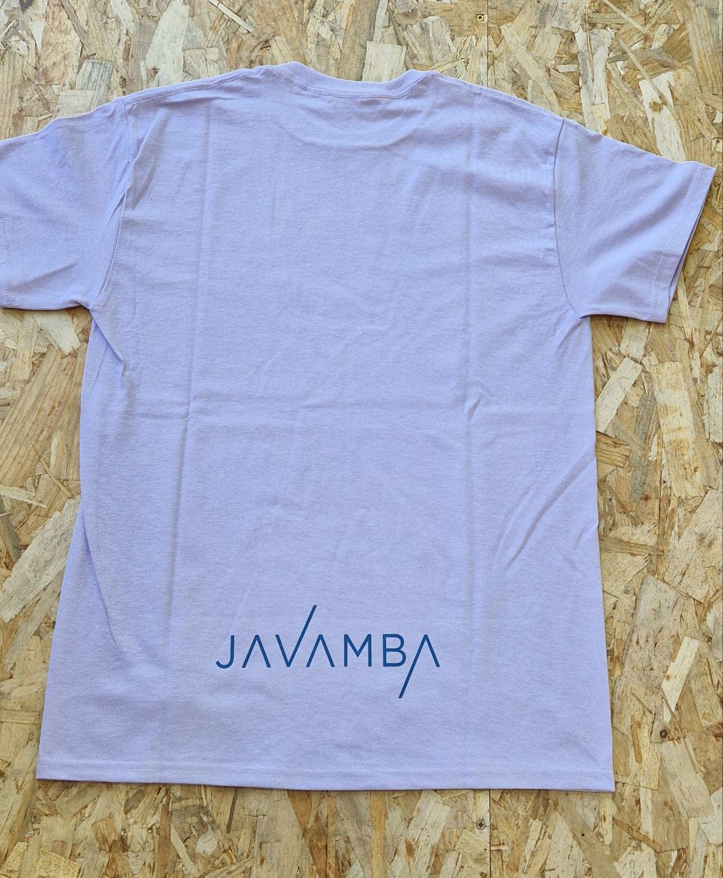 Camiseta Violeta Logo JAVAMBA Azul 