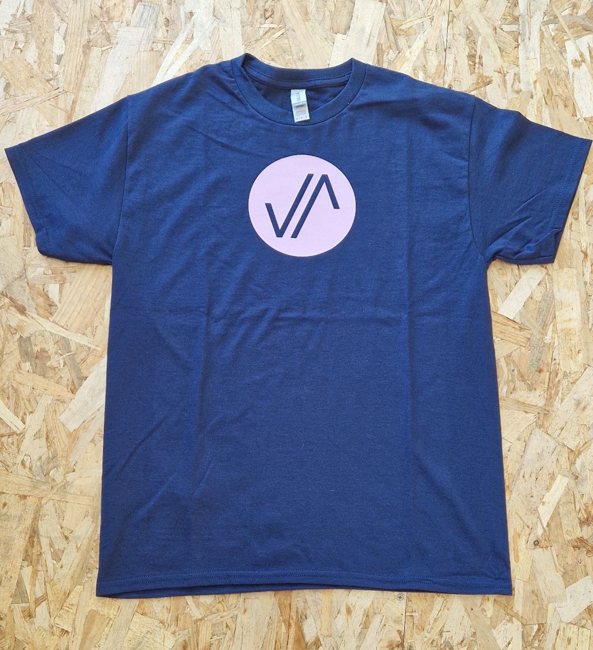 Camiseta Azul Marino Logo JAVAMBA Rosa