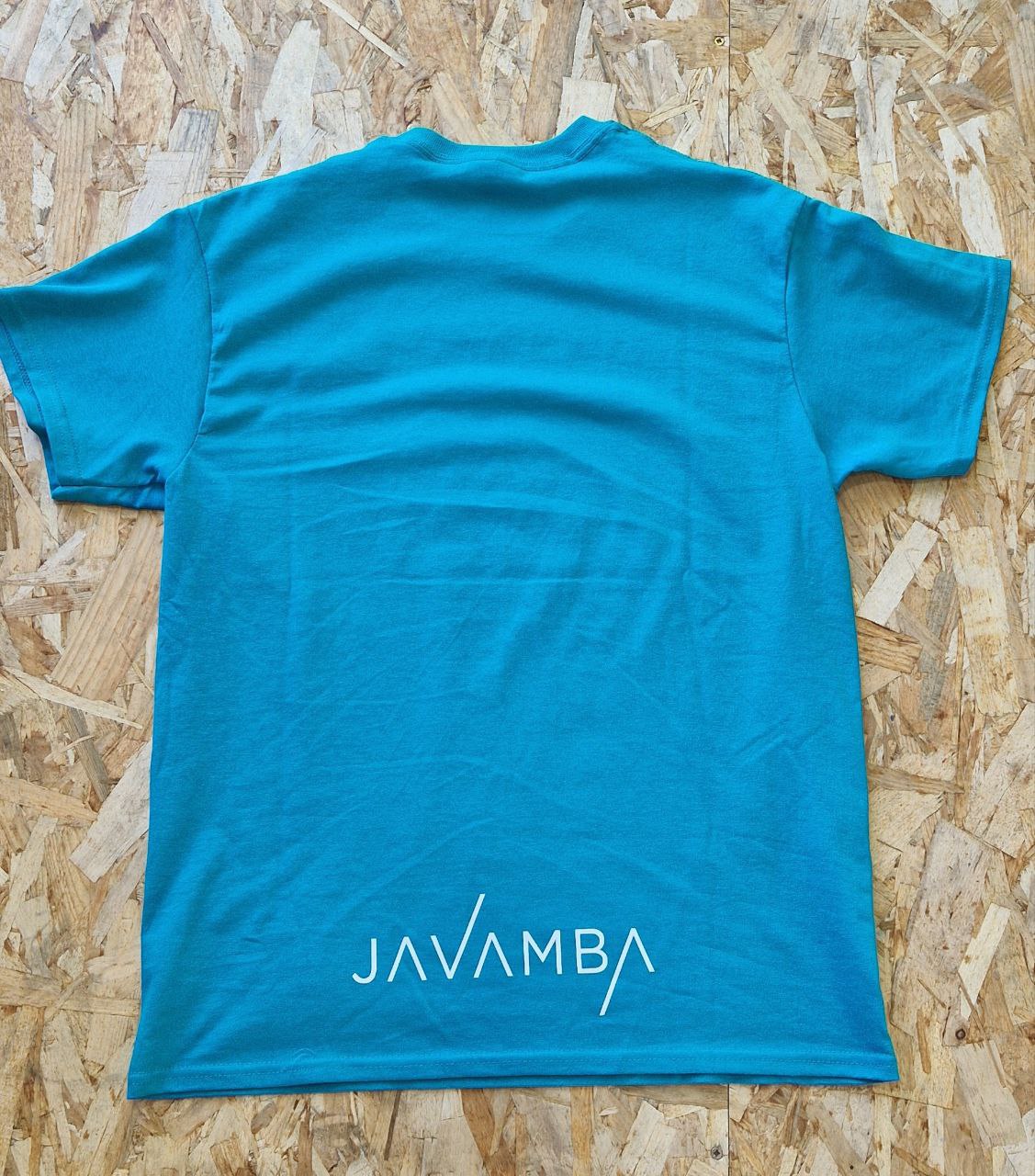 Camiseta Verde Jade Logo JAVAMBA Blanco