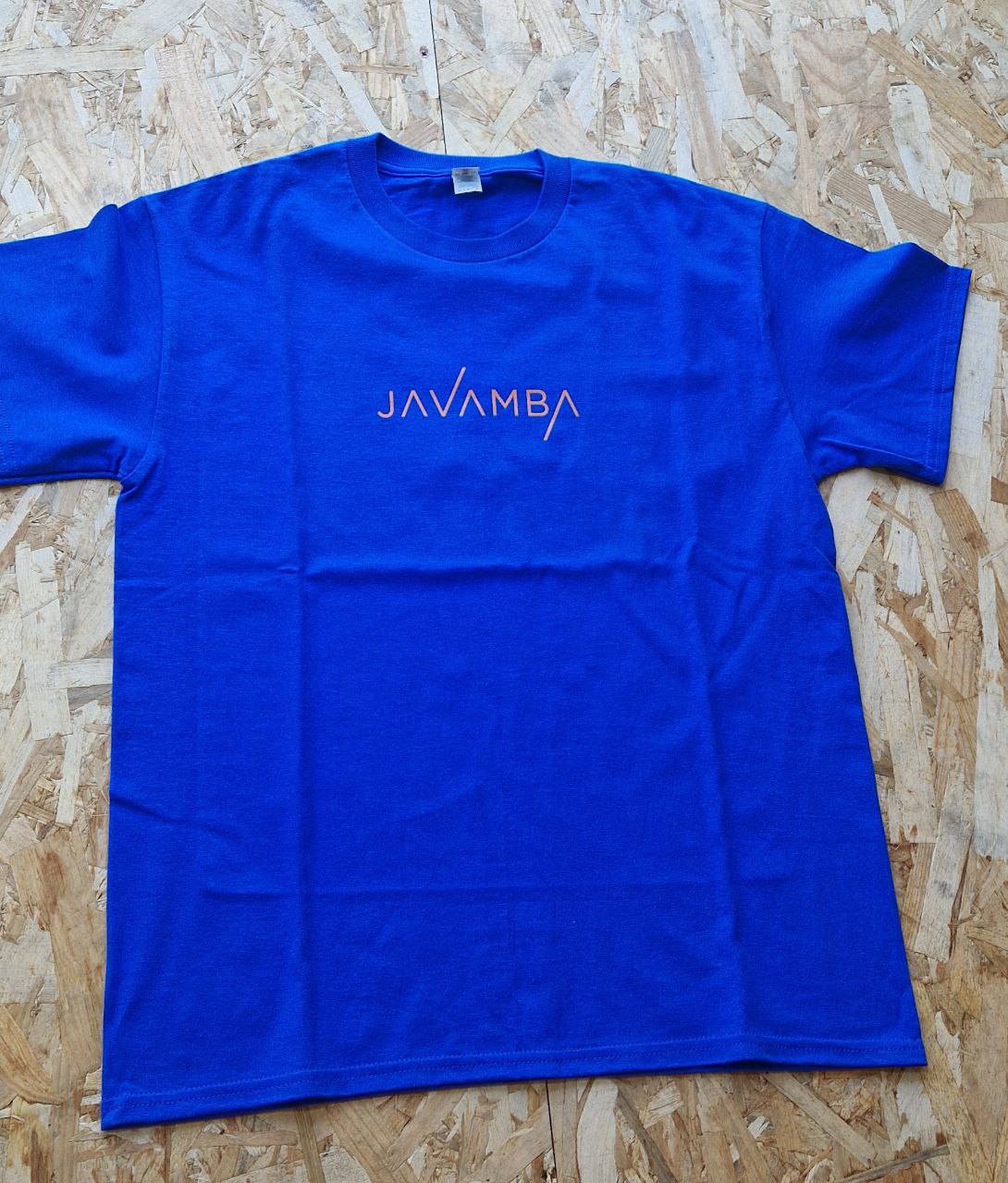 Camiseta Azul JAVAMBA Naranja